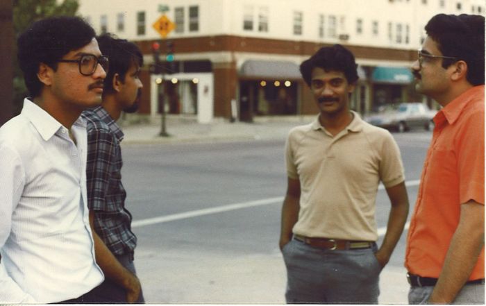With my friend Ravi outside 222 1/2 Washington St. where I lived